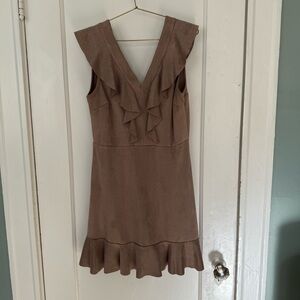 Tan suede dress